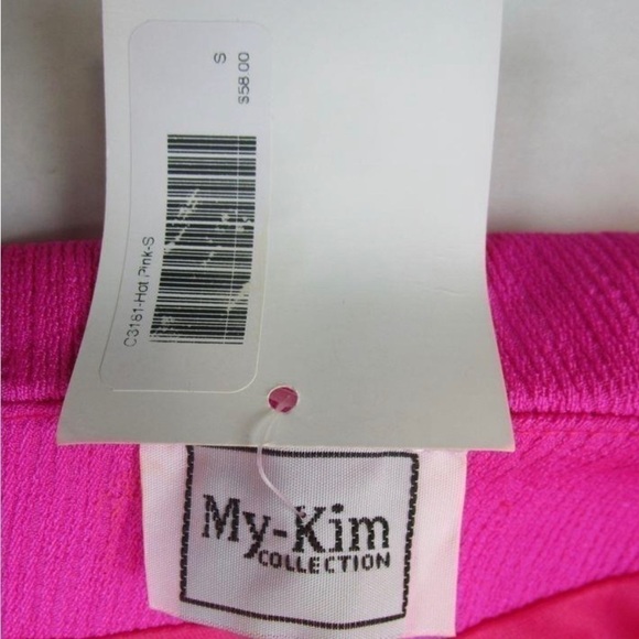 My Kim vibrant pink one shoulder super cool top, NEW - Picture 8 of 10